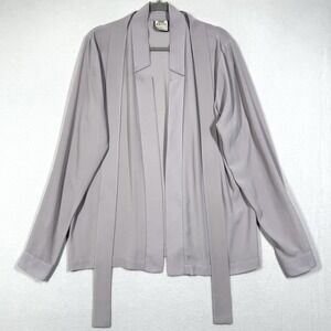 ORTTU Jacket Mens Medium Gabriel Scarf Draped Cardigan Open Front Robe Top Fluid